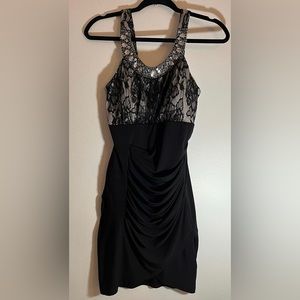 BONGO | Black Dress with Silver Details
